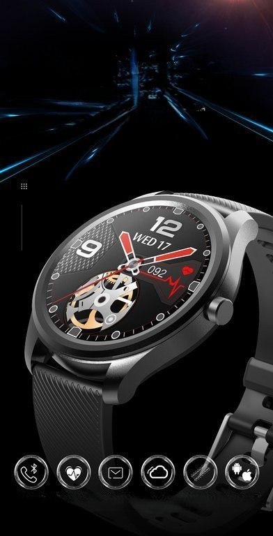 SMARTWATCH MĘSKI G. Rossi SW012-5 gold/gray + dodatkowa BRANSOLETA (sg007e) G. Rossi