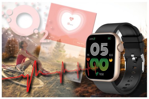 SMARTWATCH UNISEX GRAVITY GT3-2 - ROZMOWY BLUETOOTH, WŁASNE TARCZE (sg022b) Gravity