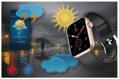 SMARTWATCH UNISEX GRAVITY GT3-2 - ROZMOWY BLUETOOTH, WŁASNE TARCZE (sg022b) Gravity