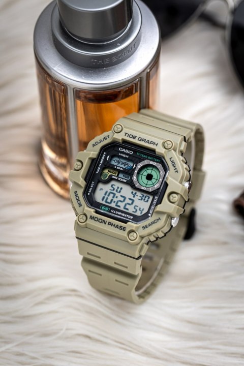 ZEGAREK MĘSKI CASIO Digital Moonphase WS-1700H-5AVDF Casio