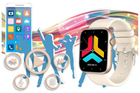 SMARTWATCH UNISEX GRAVITY GT3-6 - ROZMOWY BLUETOOTH, WŁASNE TARCZE (sg022f) Gravity