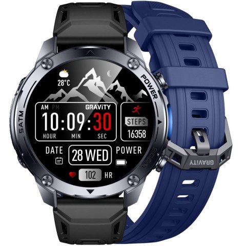 SMARTWATCH MĘSKI GRAVITY GT34-1 - AMOLED, DODATKOWY PASEK (sg060a) Gravity