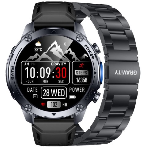 SMARTWATCH MĘSKI GRAVITY GT34-2 - AMOLED, DODATKOWA BRANSOLETA (sg060b) Gravity