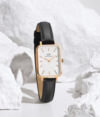 ZEGAREK DAMSKI DANIEL WELLINGTON DW00100434 - Quadro Pressed Sheffield Gold 32mm + BOX Daniel Wellington
