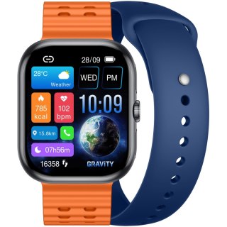 SMARTWATCH MĘSKI GRAVITY GT29-2 - ROZMOWY BLUETOOTH, DODATKOWY PASEK (sg057b) Gravity