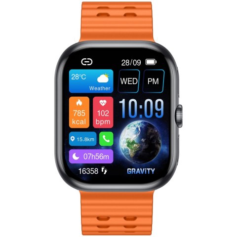 SMARTWATCH MĘSKI GRAVITY GT29-2 - ROZMOWY BLUETOOTH, DODATKOWY PASEK (sg057b) Gravity