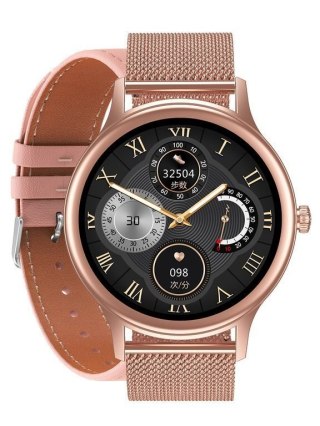 SMARTWATCH DAMSKI PACIFIC 18-1 - BRANSOLETA + PASEK: Rosegold / Różowy (sy015a) Pacific