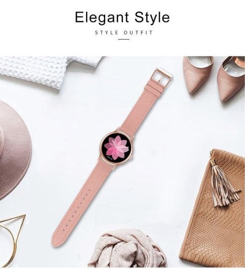 SMARTWATCH DAMSKI PACIFIC 18-1 - BRANSOLETA + PASEK: Rosegold / Różowy (sy015a) Pacific