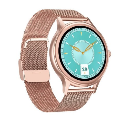 SMARTWATCH DAMSKI PACIFIC 18-2 - BRANSOLETA + PASEK: Rosegold / Biały (sy015b) Pacific