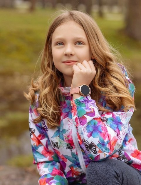 SMARTWATCH DAMSKI PACIFIC 18-2 - BRANSOLETA + PASEK: Rosegold / Biały (sy015b) Pacific