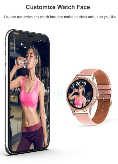 SMARTWATCH DAMSKI PACIFIC 18-6 - DWA PASKI: Różowy / Biały (sy015f) Pacific