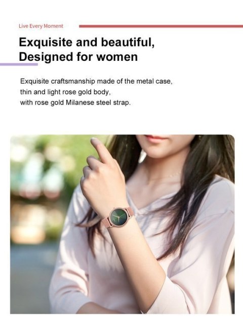 SMARTWATCH DAMSKI PACIFIC 18-6 - DWA PASKI: Różowy / Biały (sy015f) Pacific