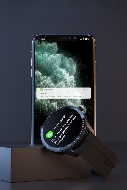 SMARTWATCH MĘSKI G. Rossi SW018-1 silver/black (sg012a) WŁASNE TARCZE G. Rossi