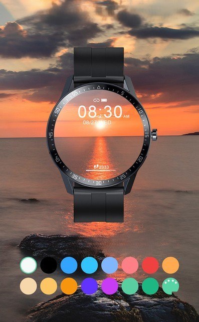 SMARTWATCH MĘSKI G. Rossi SW018-4 black/red (sg012d) WŁASNE TARCZE G. Rossi