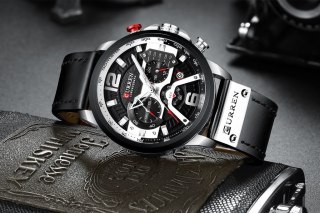ZEGAREK MĘSKI CURREN 8329 (zc027a) - CHRONOGRAF + BOX Curren