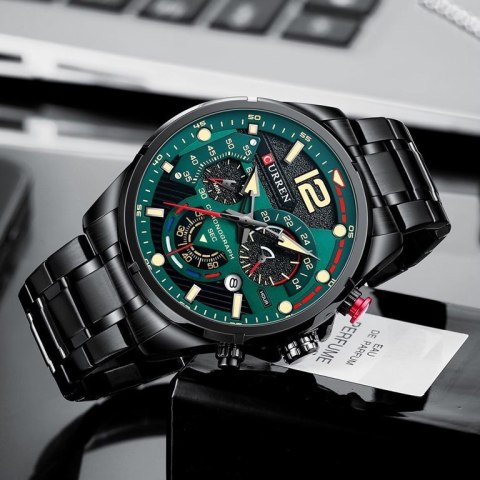 ZEGAREK MĘSKI CURREN 8395 (zc019c) - CHRONOGRAF Curren