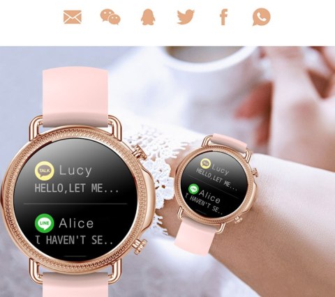 SMARTWATCH DAMSKI Rubicon RNBE74 - TERMOMETR, PULSOKSYMETR (sr020e) Rubicon