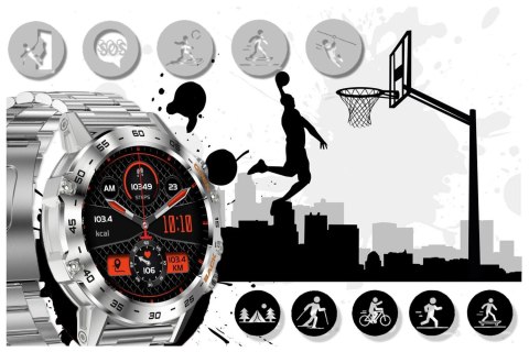 SMARTWATCH MĘSKI GRAVITY GT9-3 - WYKONYWANIE POŁĄCZEŃ, CIŚNIENIOMIERZ (sg021c) Gravity