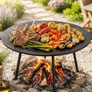 ŻELIWNA PRASKA 20x10cm DO GRILLOWANIA BURGERÓW STEKÓW MIĘSA HAGE