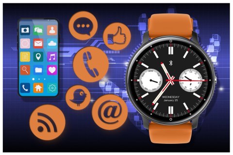 SMARTWATCH UNISEX GRAVITY GT1-2 PRO - ROZMOWY BLUETOOTH, DODATKOWY PASEK (sg027b) Gravity