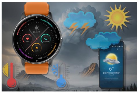 SMARTWATCH UNISEX GRAVITY GT1-2 PRO - ROZMOWY BLUETOOTH, DODATKOWY PASEK (sg027b) Gravity