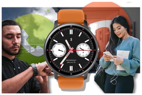 SMARTWATCH UNISEX GRAVITY GT1-2 PRO - ROZMOWY BLUETOOTH, DODATKOWY PASEK (sg027b) Gravity