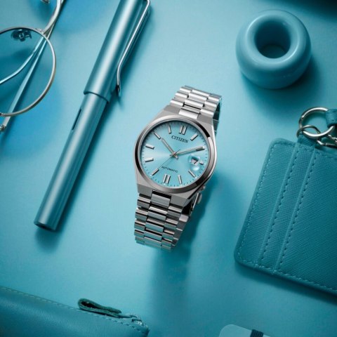 ZEGAREK MĘSKI CITIZEN Tsuyosa Turquoise Blue NJ0151-88M - AUTOMAT SZAFIR Citizen