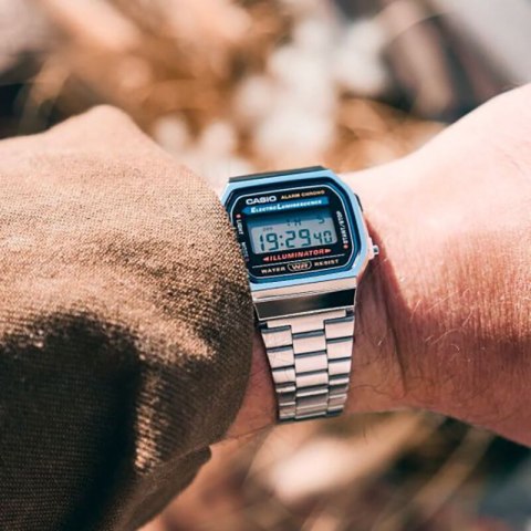 ZEGAREK UNISEX CASIO A168WA-1W - VINTAGE + BOX Casio