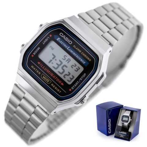 ZEGAREK UNISEX CASIO A168WA-1W - VINTAGE + BOX Casio