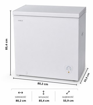 Zamrażarka Skrzyniowa 198L z Koszem Biała Duża Pojemna VIVAX CFR-199
