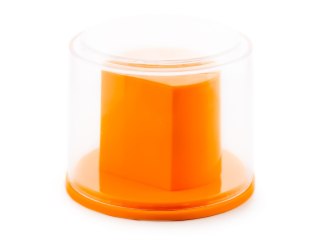 Prezentowe pudełko na zegarek - plastikowe pomarańczowe Inny