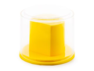 Prezentowe pudełko na zegarek - plastikowe żółte Inny