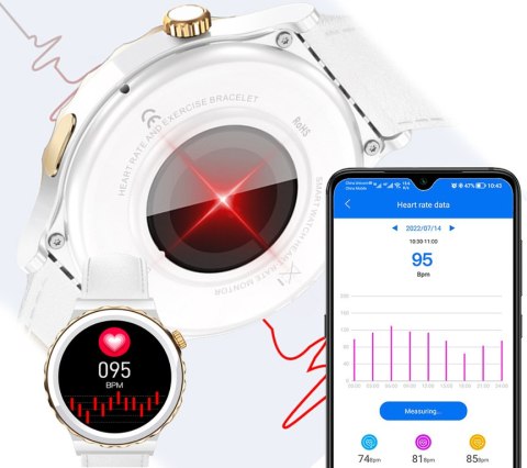 SMARTWATCH DAMSKI Rubicon RNCE92 - WYKONYWANIE POŁĄCZEŃ, CERAMIKA (sr038d) Rubicon