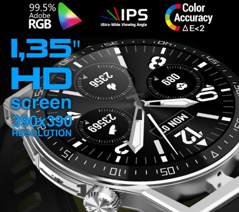 SMARTWATCH MĘSKI Rubicon RNCE88 - WYKONYWANIE POŁĄCZEŃ, WŁASNE TARCZE (sr033c) Rubicon