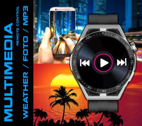 SMARTWATCH MĘSKI Rubicon RNCE88 - WYKONYWANIE POŁĄCZEŃ, WŁASNE TARCZE (sr033c) Rubicon