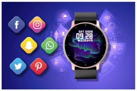 SMARTWATCH UNISEX GRAVITY GT1-2 PULSOMETR, WŁASNE TARCZE (sg015b) Gravity