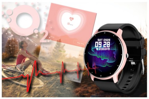 SMARTWATCH UNISEX GRAVITY GT1-2 PULSOMETR, WŁASNE TARCZE (sg015b) Gravity