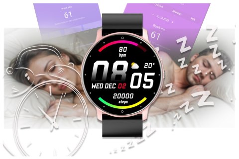 SMARTWATCH UNISEX GRAVITY GT1-2 PULSOMETR, WŁASNE TARCZE (sg015b) Gravity