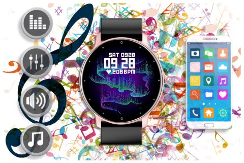 SMARTWATCH UNISEX GRAVITY GT1-2 PULSOMETR, WŁASNE TARCZE (sg015b) Gravity