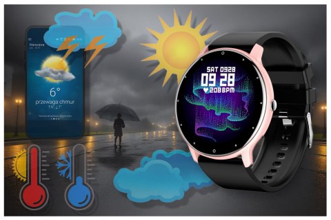 SMARTWATCH UNISEX GRAVITY GT1-2 PULSOMETR, WŁASNE TARCZE (sg015b) Gravity