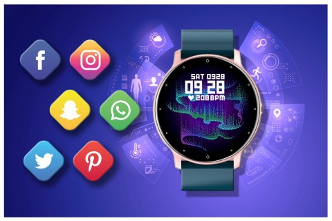 SMARTWATCH UNISEX GRAVITY GT1-4 - PULSOMETR, WŁASNE TARCZE (sg015d) Gravity
