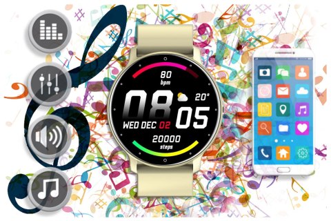 SMARTWATCH UNISEX GRAVITY GT1-6 - PULSOMETR, WŁASNE TARCZE (sg015f) Gravity