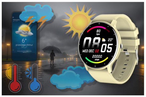 SMARTWATCH UNISEX GRAVITY GT1-6 - PULSOMETR, WŁASNE TARCZE (sg015f) Gravity