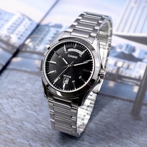 ZEGAREK MĘSKI CASIO MTP-1370D-1A1V (zd025b) + BOX Casio