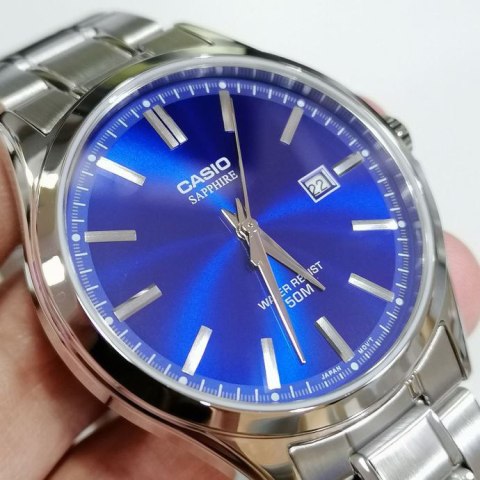 Zegarek Męski Casio MTS-115D-2A1 + BOX (zd292a) SZAFIR Casio