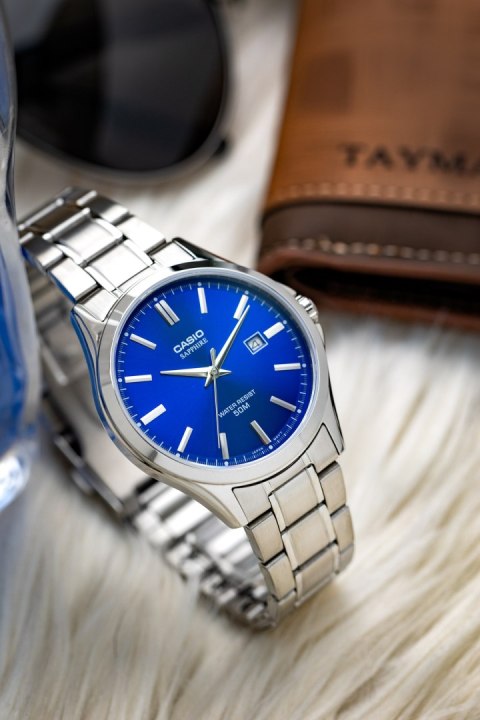 Zegarek Męski Casio MTS-115D-2A1 + BOX (zd292a) SZAFIR Casio