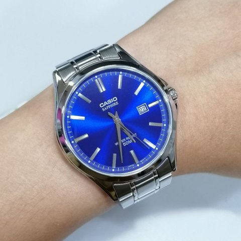 Zegarek Męski Casio MTS-115D-2A1 + BOX (zd292a) SZAFIR Casio
