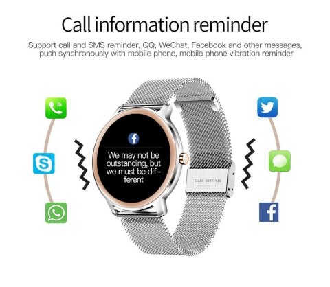 SMARTWATCH DAMSKI Rubicon RNBE66 - WŁASNE TARCZE (sr014e) Rubicon