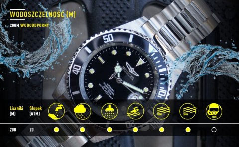 ZEGAREK MĘSKI INVICTA PRO DIVER 22021 - WODOSZCZLNOŚĆ 200m, koperta 43mm Invicta