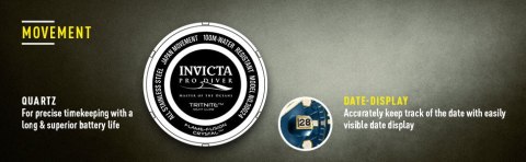 ZEGAREK MĘSKI INVICTA PRO DIVER 30024 - WR100, koperta 43mm (zv011a) Invicta